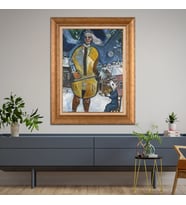 Altın Paspartulu Çerçeveli Tablo V602 (Gold)