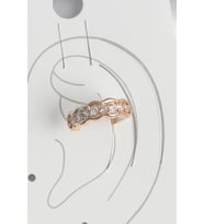 Pirinç Gold Renk Zirkon Taşlı Kadın Kıkırdak Küpe - TJ-BKP10571