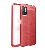 Xiaomi Poco M3 Pro Kılıf Zore Niss Deri Desenli Silikon Kılıf (Kırmızı)