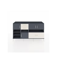Kronos Konsol 7 Raflı 3 Çekmeceli 4 Kapaklı 176x59x99 Antrasit-Antrasit/Aytaşı