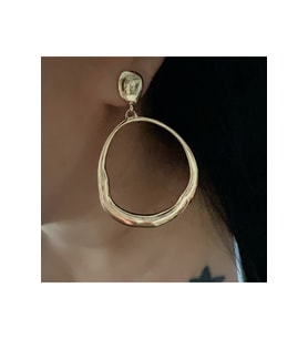 ÖZEL SERİ MARKA MODEL HALKA KÜPE-GOLD RENK ACR9083
