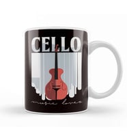 Cello Music Lover Cellist Musician Cello Player Orchestra Kupa Bardak Porselen
