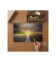 Uzayan Şeritli Yol Manzarası Tasarımı 240 parça Ahşap Puzzle Ahşap Kutuda MP07999