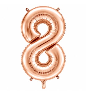 8 Rakam Folyo Balon Rose Gold Rengi (76 cm)