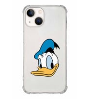 Apple iPhone 13 Uyumlu Köşe Korumalı Antişok  Kapak Donald Duck Tasarımlı Şeffaf  Kılıf