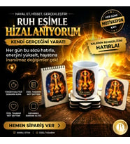 Frekans Uyumlama Seti-3–Olumlama–Kupa Bardak–Bardak Altlığı-Mini Defter– Spiritüel Aşk Seti