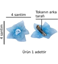 Kedi ve Küçük Irk Köpek İçin Pensli Toka Tül Tokası Mavi Renk Evcil Hayvan Tokası 1 Adet
