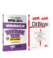 Yediiklim 2026 KPSS Vatandaşlık Çek Kopart Yaprak Test ve AKM Dil Bilgisi Soru Bankası Seti 2 Kitap