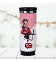 Kişiye Özel Ehli Keyf Karikatürlü Termos Bardak