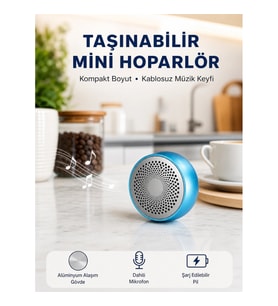 Mey İthalat® 10W Güçlü Stereo Bluetooth Hoparlör – 360° Surround Ses Deneyimi Yeni Nesil
