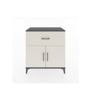 Hyperion Şifonyer 2 Raflı Tek Çekmeceli 2 Kapaklı 88x44x96 Antrasit-Aytaşı