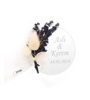50 Adet 7cm Pleksi Magnet İsimli Söz Nişan Düğün Hediyesi Mod.5 (Karışık)