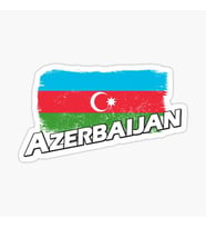 Azerbaycan Azerbaijan 17 Cm Araba Sticker Etiket MD3