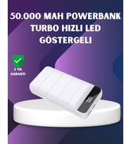 50000mAh Yüksek Kapasiteli Powerbank Hızlı Şarj ve LED Ekranlı