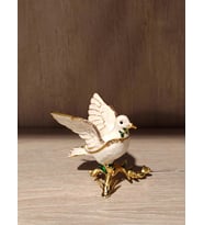 Swarovski Taşlı Kuş Mücevherlik / Dekoratif Biblo (Beyaz)