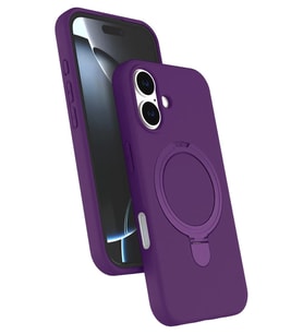 Newface Apple iPhone 16 Plus Regal Magsafe Standlı Kapak - Derin Mor