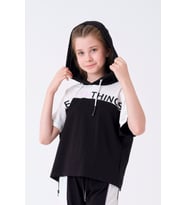 Kız Çocuk Kapüşonlu Baskılı T-Shirt Hn44 ANGELOS GIRLS