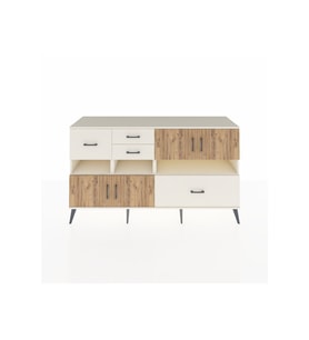 Hyperion Konsol 5 Raflı 4 Çekmeceli 4 Kapaklı 176x44x99 Aytaşı-Çam/Aytaşı