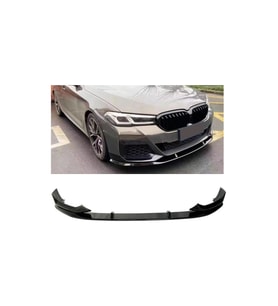Bmw 5.seri G30 Uyumlu Plastik Parlak Siyah Ön Lip-Ek
