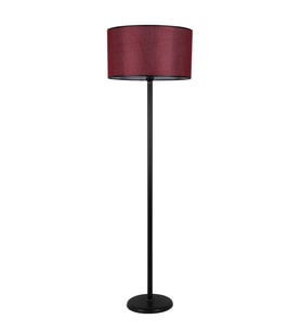 MERCAN LAMBADER SİYAH SİLİNDİR HASIR BORDO ABAJURLU