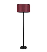 MERCAN LAMBADER SİYAH SİLİNDİR HASIR BORDO ABAJURLU