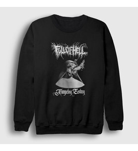 Presmono Unisex Siyah Trumpeting Ecstasy Full Of Hell Sweatshirt 425329tt