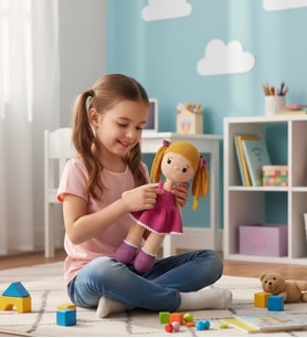 El Yapımı Amigurumi Kız Bebek – İlk Doğum Günü ve Özel Günler İçin Anlamlı Hediye (Bej - Pembe)