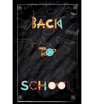 Okula Dönüş Back To School Temalı Fotoğraf Panosu Branda 100x150
