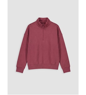 LC WAIKIKI Pembe Fermuarlı Dik Yaka Kız Çocuk Sweatshirt