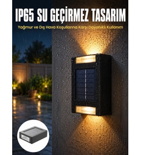 Yeni Model Solar Çift Taraflı Duvar Lambası Dekoratif Duvar Lambası Yeni Nesil