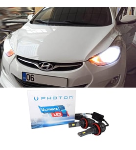 Hyundai Elantra Led Xenon Kısa Far Ampulü HB3 9005 Ultimate 9500 Lumens Yeni Seri Beyaz 2012+