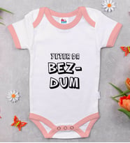 BK Kids Bezdum Tasarımlı Pembe Bebek Body Zıbın-3