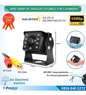 Mini Kamera AHD 1080P ve Analog Pal Çevirilebilir Gece Görüşlü Metal Ayaklı AV Full HD Kamera