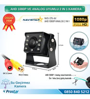 Mini Kamera AHD 1080P ve Analog Pal Çevirilebilir Gece Görüşlü Metal Ayaklı AV Full HD Kamera