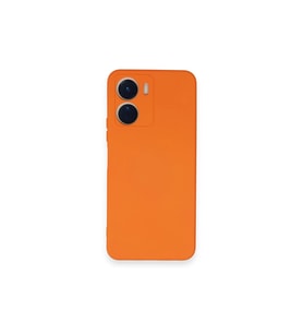 Vivo Y16 Kılıf Nano İçi Kadife Silikon - Turuncu