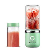 Yasomi Taşınabilir Kablosuz Şarjlı Cam Smoothie El Blenderi ( Türkiye Garantili) (Yeşil)