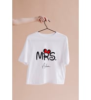 Minnie Mouse Sevgili Çift Tasarımlı Tişört Kişiye Özel ( Unisex - Büyük - Çocuk )