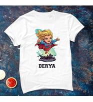 SuperWoman Tişörtü ( Çocuk - Büyük ) Kişiye Özel