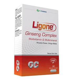 Ligone Ginseng Complex Multivitamin, Zerdeçal İçeren Kapsül Takviye Edici Gıda 30 Kapsül