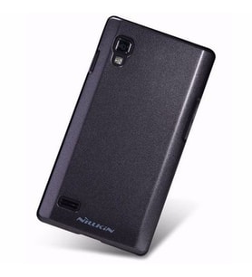 Nillkin Optimus L9 ile Uyumlu Parlak Sert Kauçuk Kılıf Siyah