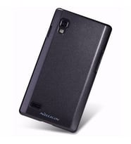Nillkin Optimus L9 ile Uyumlu Parlak Sert Kauçuk Kılıf Siyah