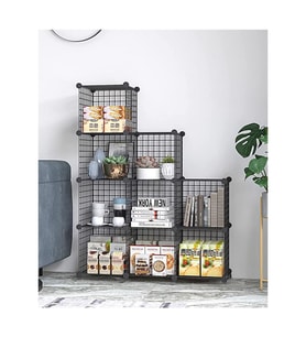 9 Bölmeli Metal Çok Amaçlı Raf Dolap Organizer