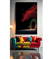 UZAK DOĞU ESİNTİLERİ I Ev Duvar Salon Güzellik Salonu Ofis Dükkan Dekarasyon Kanvas Tablo (Çok Renkli)