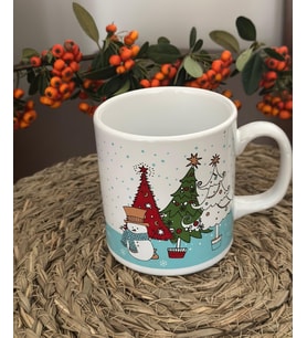 Noel Baba Figürlü Yılbaşı Özel Seramik Kupa/bardak