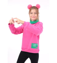 Toontoy Kız Çocuk Baskılı Sweatshirt (Fuşya)