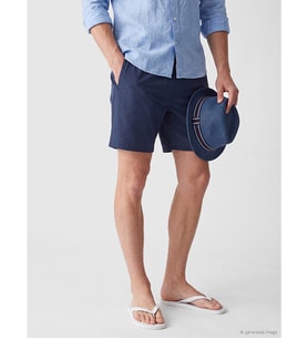LCW SWIMWEAR İndigo Kısa Boy Los Angeles Baskılı Erkek Deniz Şortu