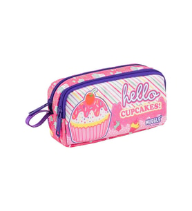 Muggle Cup Cake Kız Çocuk Kalem Çantası İki Bölmeli Kalemlik (Karışık)