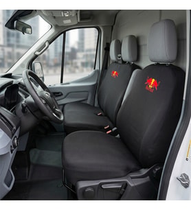 Ford Transit Siyah Penye Oto Koltuk Kılıfı - RED BULL Baskılı