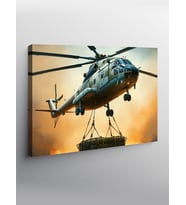 Kanvas Tablo Kargo Taşıyan Helikopter