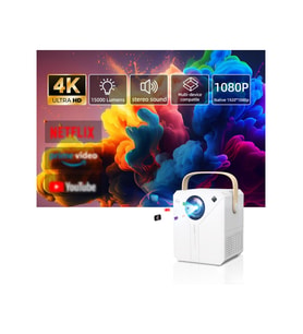 4K Hd Wifi Projeksiyon Cihazı Android Uygulama Yüklenebilir Akıllı Duvara Yansıtma